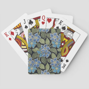 Blaue Blumen im Jugendstil von Grasset Spielkarten
