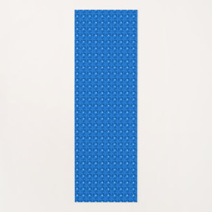 Blaue Blumen in 3D , Artdeco Yogamatte
