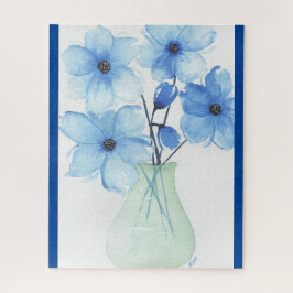 Blaue Blumen in einer Vase-Mitteilungskarten