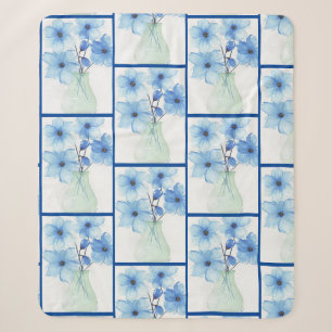 Blaue Blumen in einer Vase-Mitteilungskarten Sherpadecke