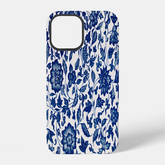 Blaue Blumen iPhone 12 Hülle (Rückseite)