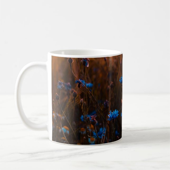 Blaue Blumen Kaffeetasse (Links)