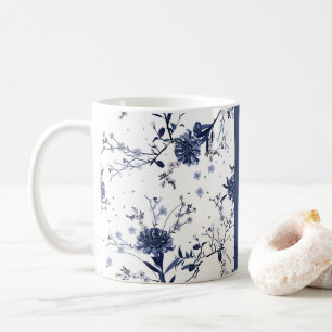 Blaue Blumen Kaffeetasse