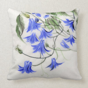 Blaue Blumen Kissen