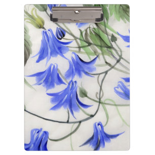 Blaue Blumen Klemmbrett