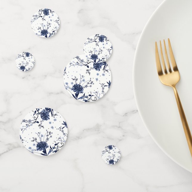 Blaue Blumen Konfetti (Gruppe)
