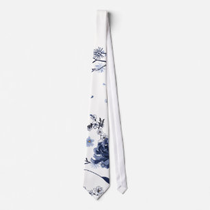 Blaue Blumen Krawatte