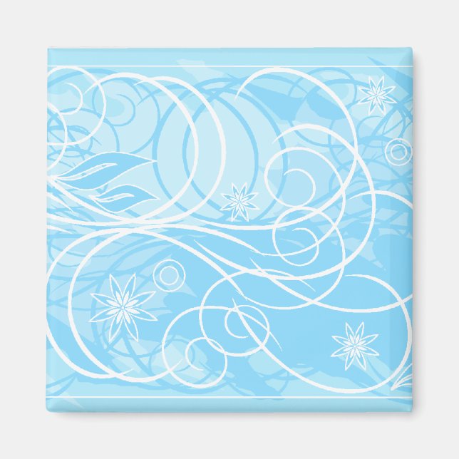 blaue Blumen Magnet (Vorne)