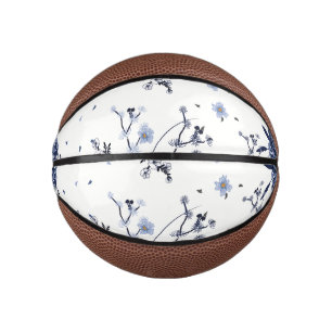 Blaue Blumen Mini Basketball