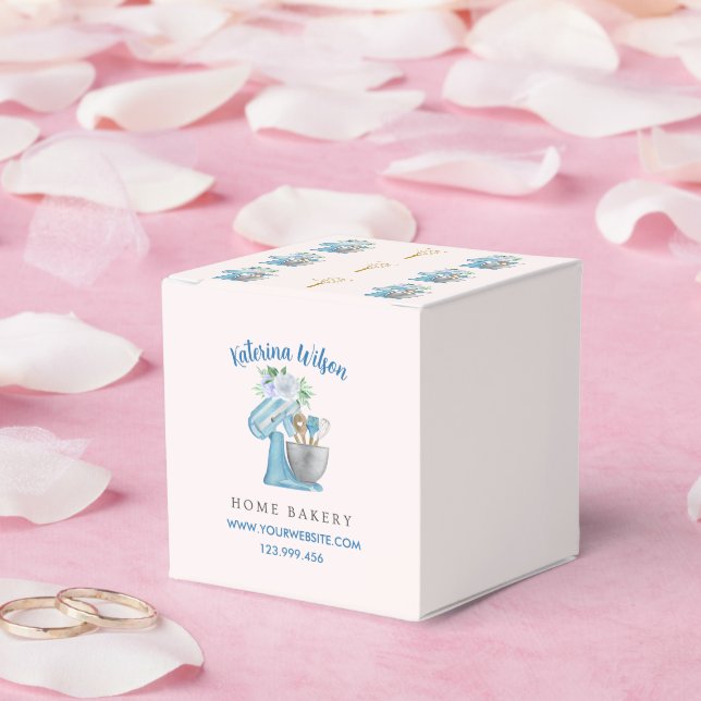 Blaue Blumen Mixer Gefallenengeschenk-Box Geschenkschachtel (Hochzeit)