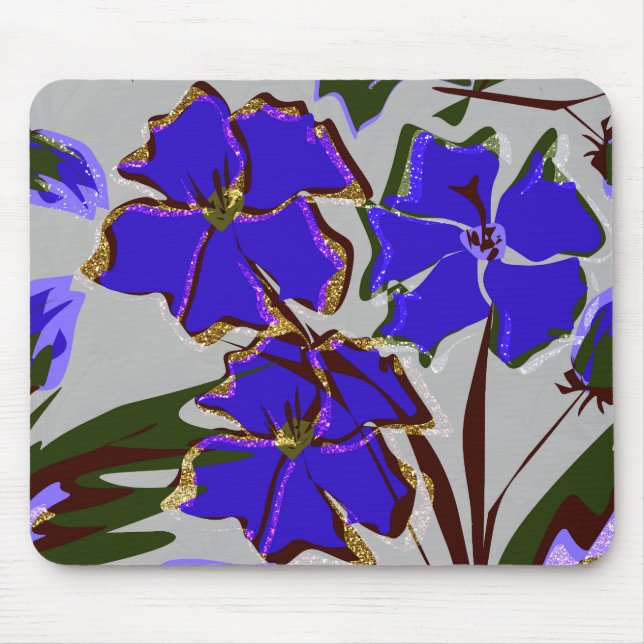 Blaue Blumen. Mousepad (Vorne)