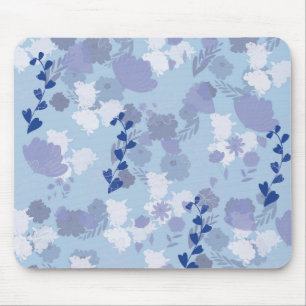 Blaue Blumen Mousepad