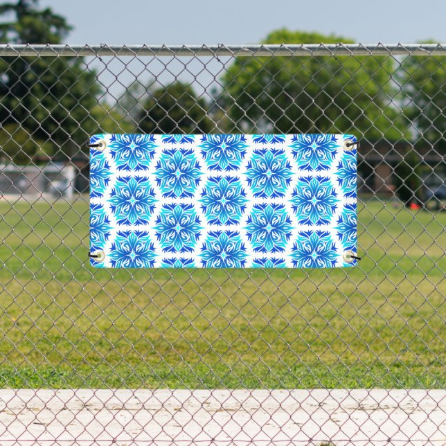 Blaue Blumen, Muster der Blume, Blumenmuster Banner (Insitu)