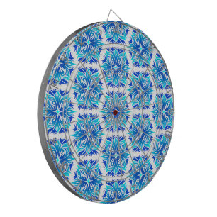 Blaue Blumen, Muster der Blume, Blumenmuster Dartscheibe