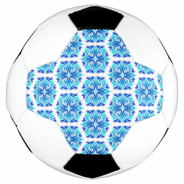 Blaue Blumen, Muster der Blume, Blumenmuster Fußball (Vorderseite)