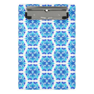 Blaue Blumen, Muster der Blume, Blumenmuster Mini Klemmbrett