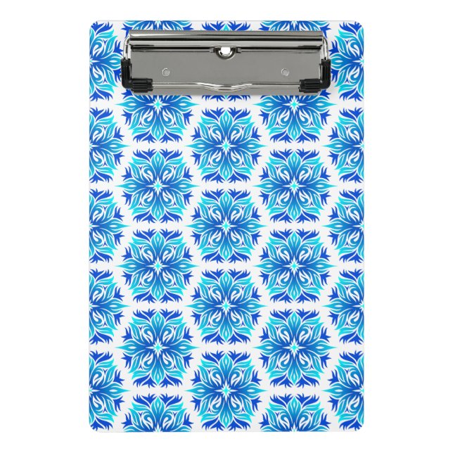 Blaue Blumen, Muster der Blume, Blumenmuster Mini Klemmbrett (Vorderseite)