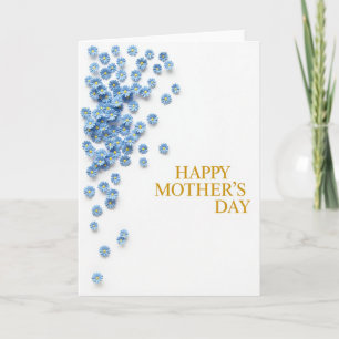 Blaue Blumen Muttertags-Grußkarte Karte