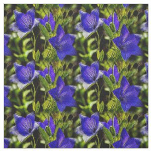 Blaue Blumen Naturmuster Stoff