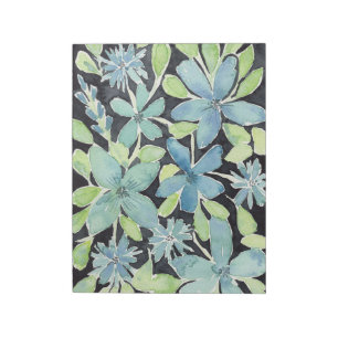 Blaue Blumen Notizblock