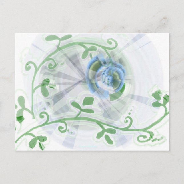 Blaue Blumen Postkarte (Vorderseite)