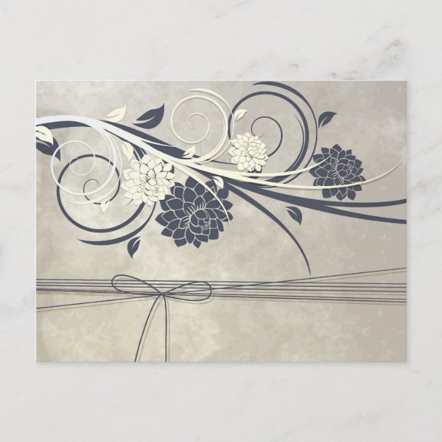 Blaue Blumen Postkarte (Vorderseite)