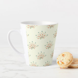 Blaue Blumen, rote Blume, Muster von Blume Milchtasse