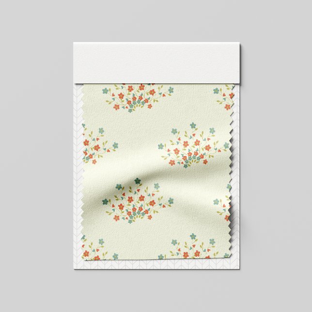 Blaue Blumen, rote Blume, Muster von Blume Stoff (Von Creator hochgeladen)