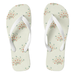 Blaue Blumen, rote Blumen, Blumenmuster Flip Flops