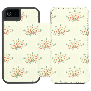 Blaue Blumen, Rote Blumen, Blumenmuster Incipio Watson™ iPhone 5 Geldbörsen Hülle