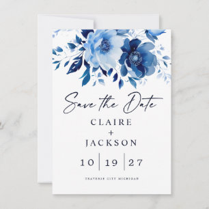 Blaue Blumen Save The Date