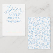 Blaue Blumen-Schleifen Baby Shower Windel-Raffaelo