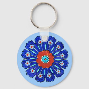Blaue Blumen Schlüsselanhänger
