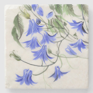 Blaue Blumen Steinuntersetzer