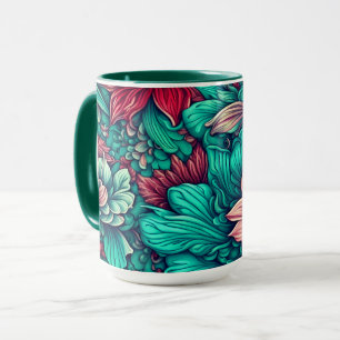Blaue Blumen Surreal Blütenträume Tasse