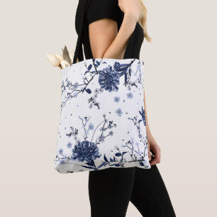 Blaue Blumen Tasche