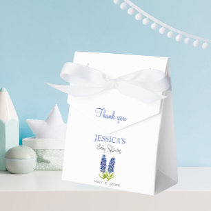 Blaue Blumen Texas Baby Shower Mädchen Geschenkschachtel