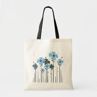 Blaue Blumen Tragetasche