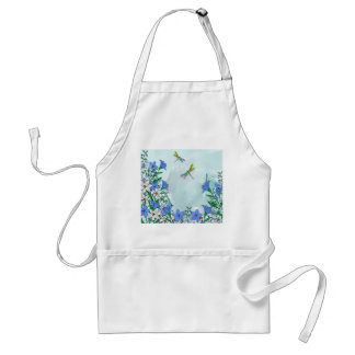 Blaue Blumen und Libellen Schürze