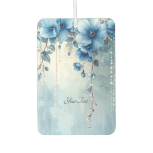 Blaue Blumen und Perlen Lufterfrischer