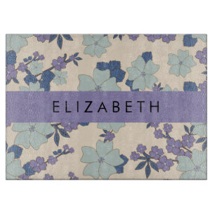 Blaue Blumen, violette Blumen, Blumen, Ihr Name Schneidebrett
