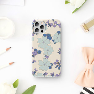Blaue Blumen, violette Blumen, Blumenmuster Case-Mate iPhone Hülle
