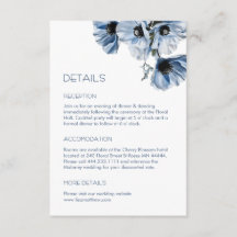 Blaue Blumen Weiße Casual