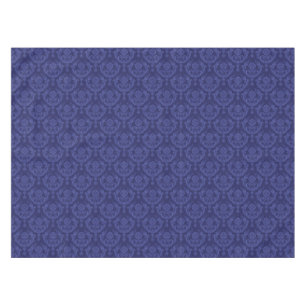 Blaue Blumendamastluxustapete Tischdecke