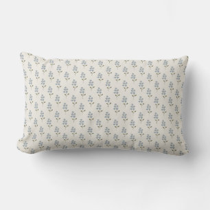 Blaue Blumengestaltung Minimalistische Wurfkissen Lendenkissen