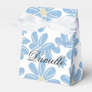 Blaue Blumengestaltung - Personalisierte Geschenkb Geschenkschachtel