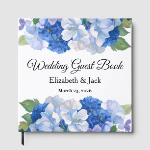 Blaue Blumengestecke Gästebuch