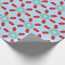 blaue Blumenmotive geometrisches Musterdesign