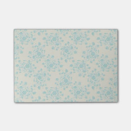 Blaue Blumenpost-itanmerkungen Post-it Klebezettel
