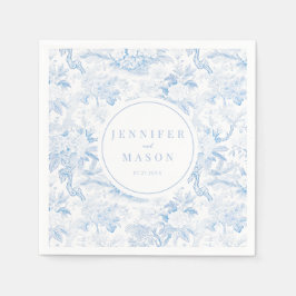 Blaue Blumenzwiebelzungenserie Serviette
